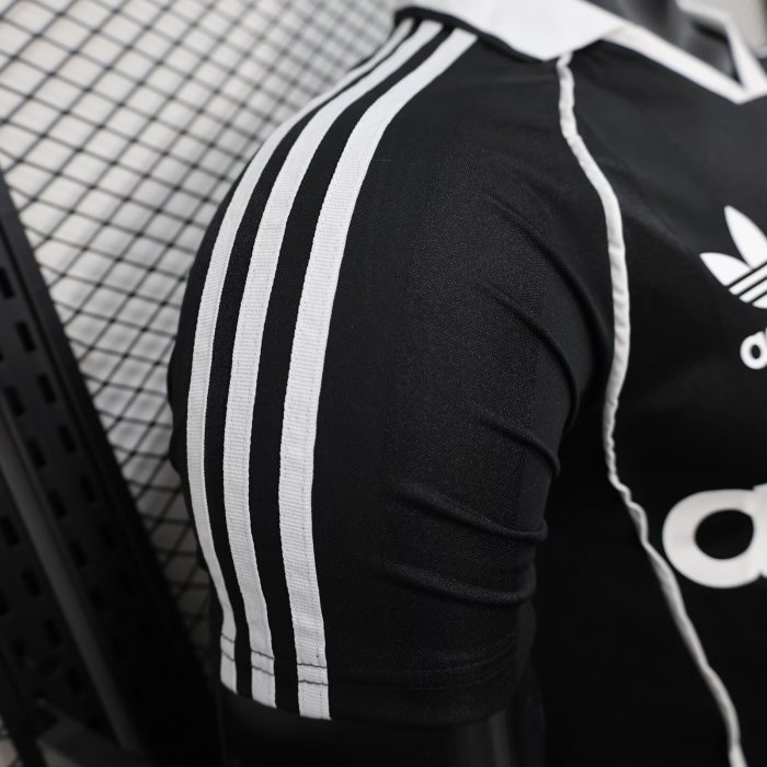 2025 AD Black Player Version Polo Short Sleeve 1:1 Thai Quality