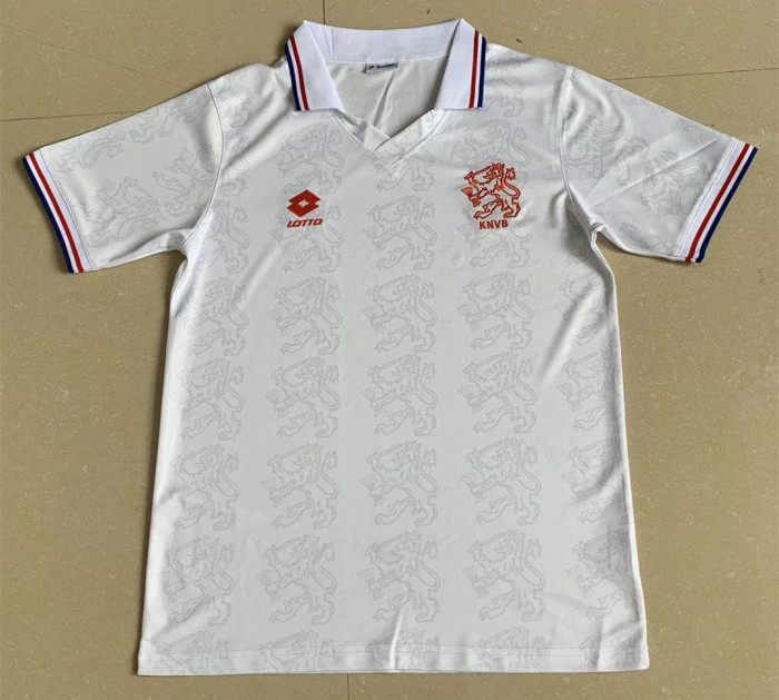 1995  NetherIands  Away White Retro Soccer Jersey