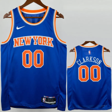 22-23 KNICKS CLARKSON #00 Blue Top Quality Hot Pressing NBA Jersey