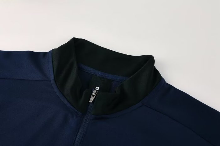 25-26 High Quality Half Pull Tracksuit—Navy blue 藏蓝色