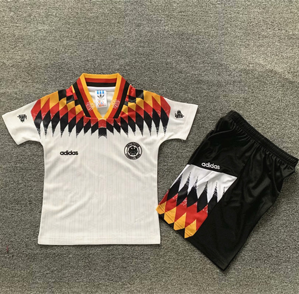 1994 Germany Home Retro Kids Soccer Jersey