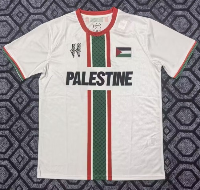 25-26 Palestine White Special Edition Fans Soccer Jersey