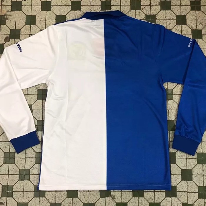 1994-1995 Blackburn Home Long Sleeve Retro Soccer Jersey