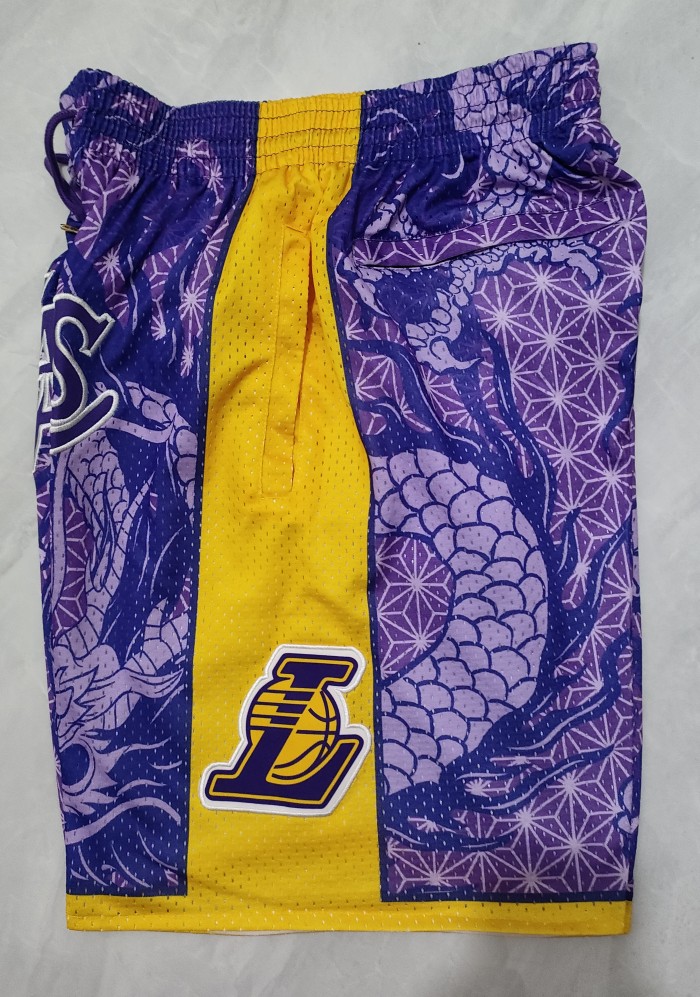 2024 Los Angeles Lakers Embroidery Top Quality NBA Pants