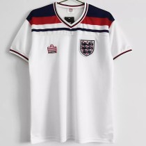 1982 England Home White Retro Soccer Jersey