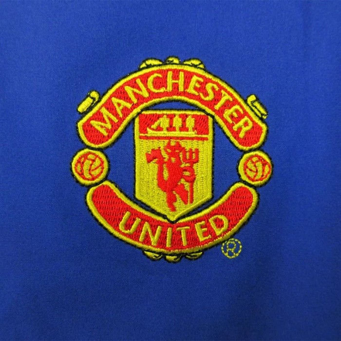 2002-2004 Man Utd Away Blue Retro Soccer Jersey