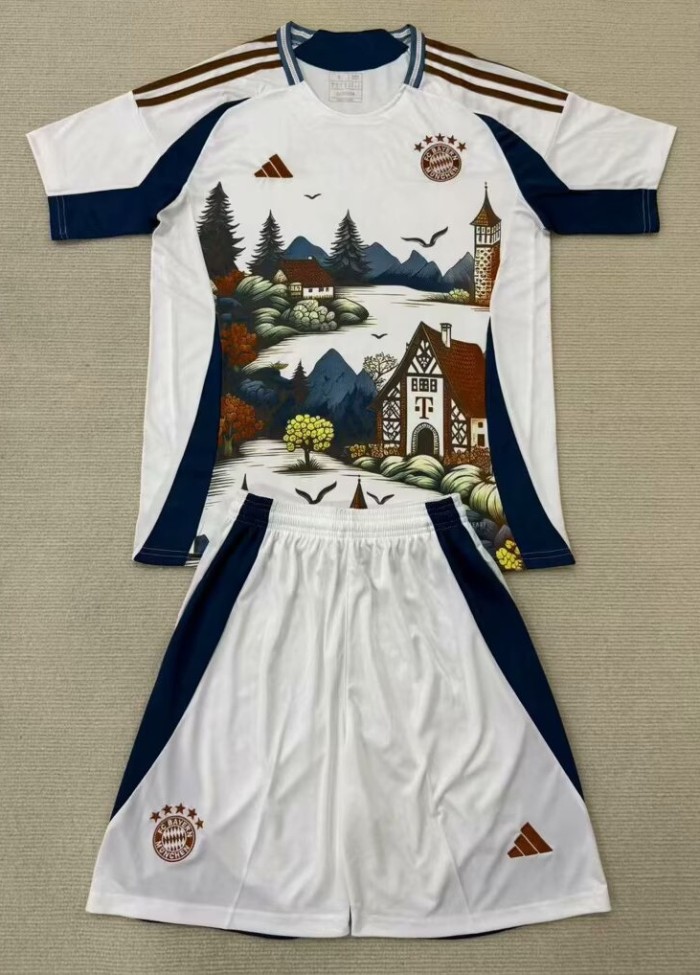 25-26 Bayern White Special Edition Kids Soccer Jersey