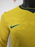 2026 Brazil Home Long Sleeve Player Version Soccer Jersey (长袖球员)