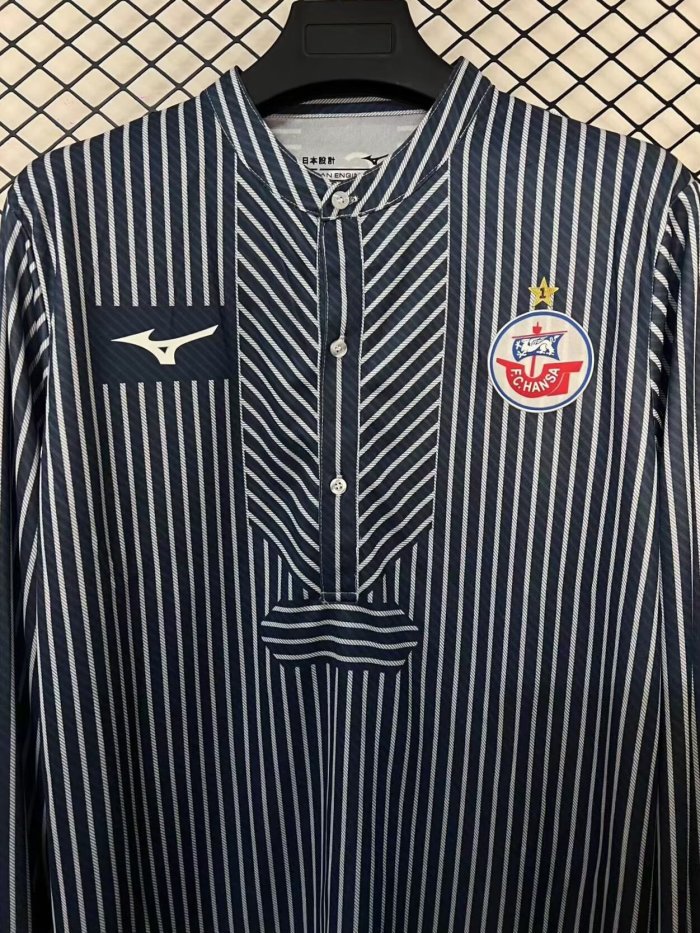 25-26 Hansa Rostock 60th Anniversary Edition Long Sleeve Fans Soccer Jersey