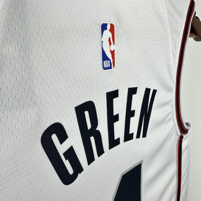 24-25 ROCKETS GREEN #4 White City Edition Top Quality Hot Pressing NBA Jersey