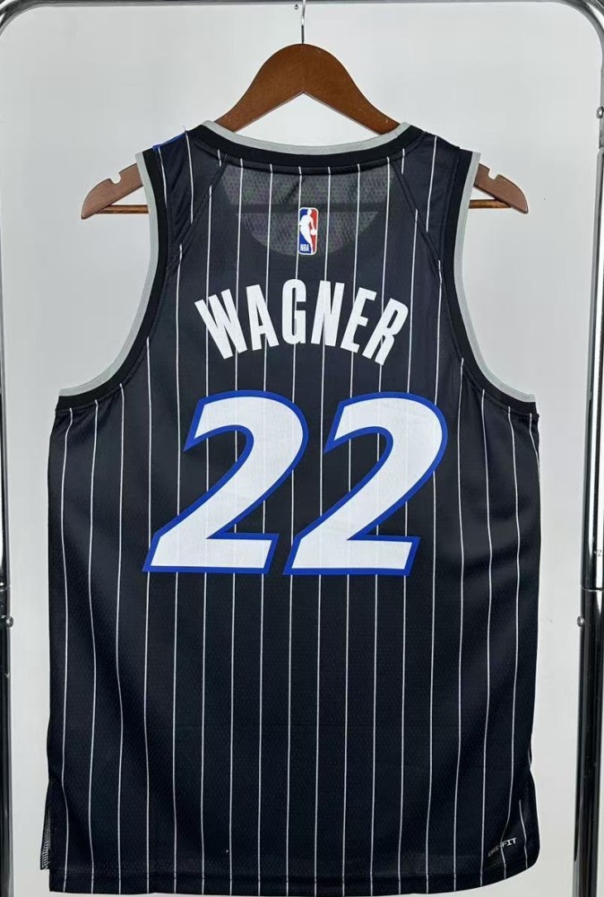 25-26 Magic WAGNER #22 Black Top Quality Hot Pressing NBA Jersey (Trapeze Edition) 飞人版