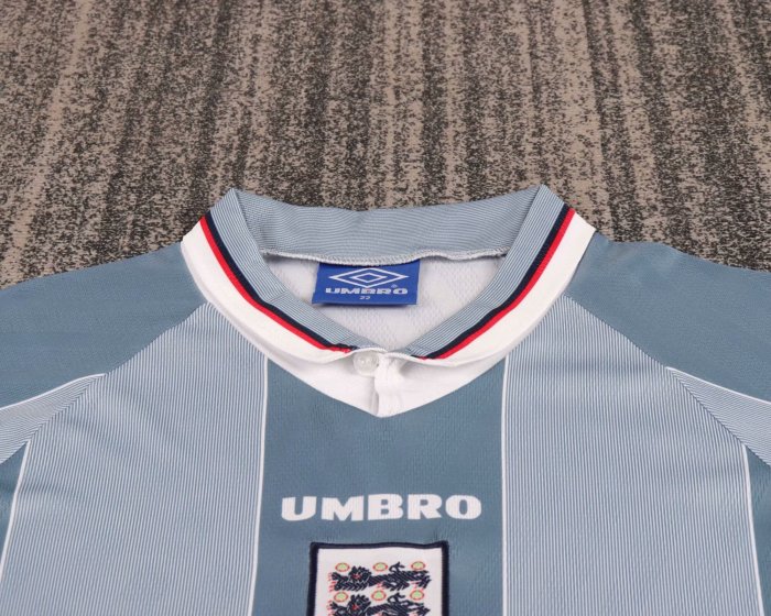 1996 England Away Kids Retro Soccer Jersey