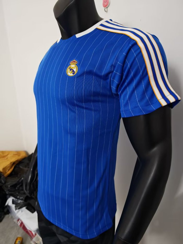 25-26 RMA Blue Special Edition Player Version Training Shirts 1:1 Thai Quality