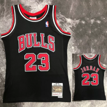 1998 BULLS JORDAN #23 Black Retro Top Quality Hot Pressing NBA Jersey