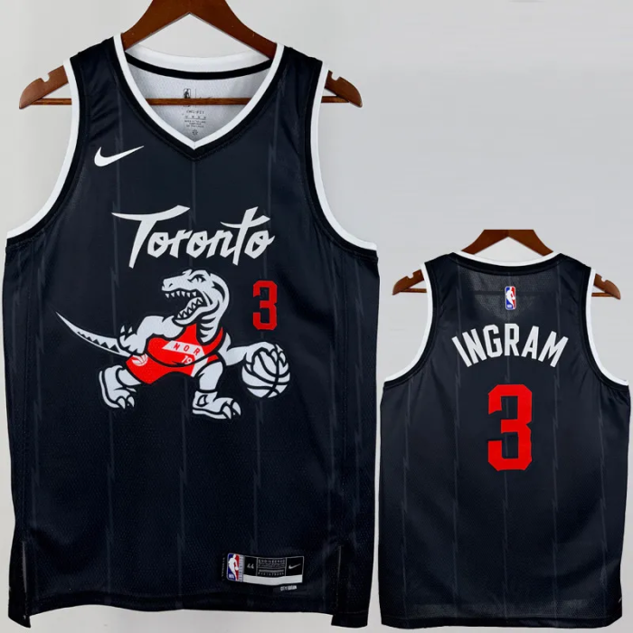 25-26 Raptors INGRAM #3 Black City Edition Top Quality Hot Pressing NBA Jersey
