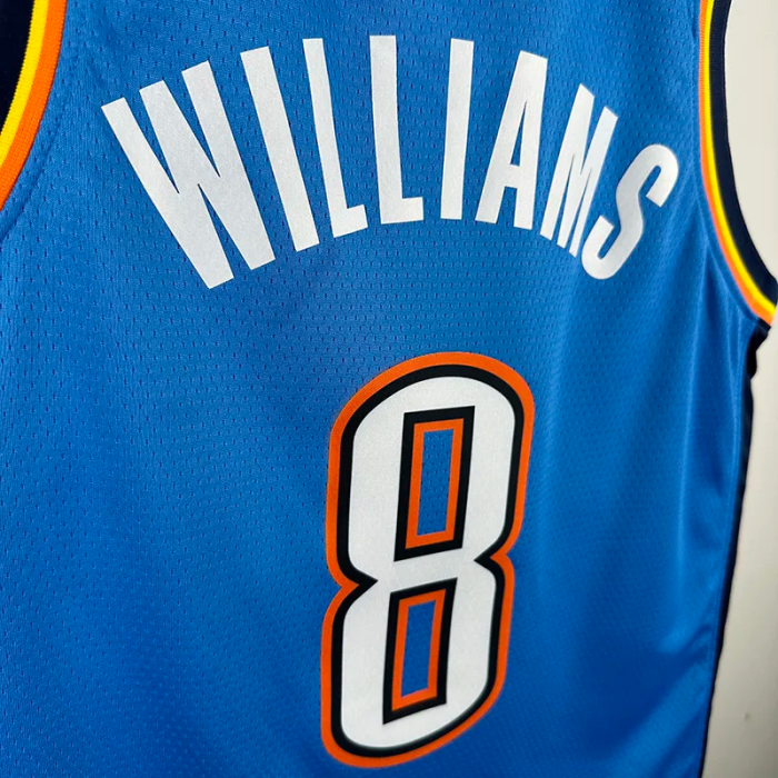 22-23 OKC Thunder WILLIAMS #8 Blue Top Quality Hot Pressing NBA Jersey