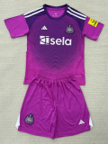 25-26 Newcastle Purple Goalkeeper Kids Soccer Jersey