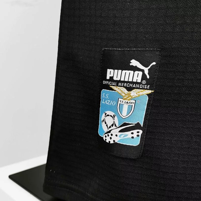 1998-2000 Lazio Away Black Retro Soccer Jersey