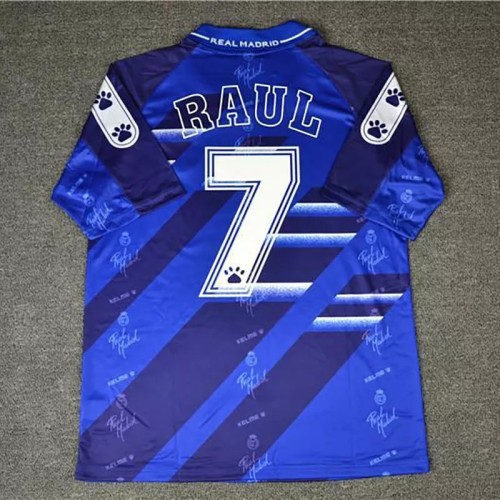 1994-1996 RMA Away Blue Retro Soccer Jersey