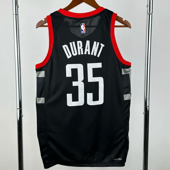 23-24 Rockets DURANT #35 Black Top Quality Hot Pressing NBA Jersey (Trapeze Edition)飞人版