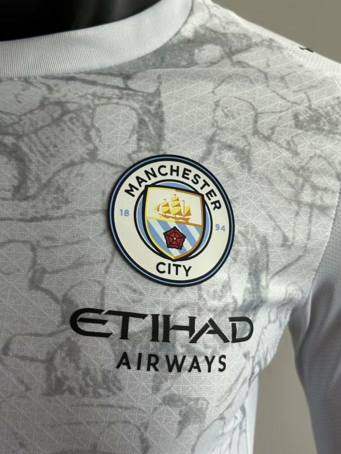 25-26 Man City Away Long Sleeves Player Version Soccer Jersey