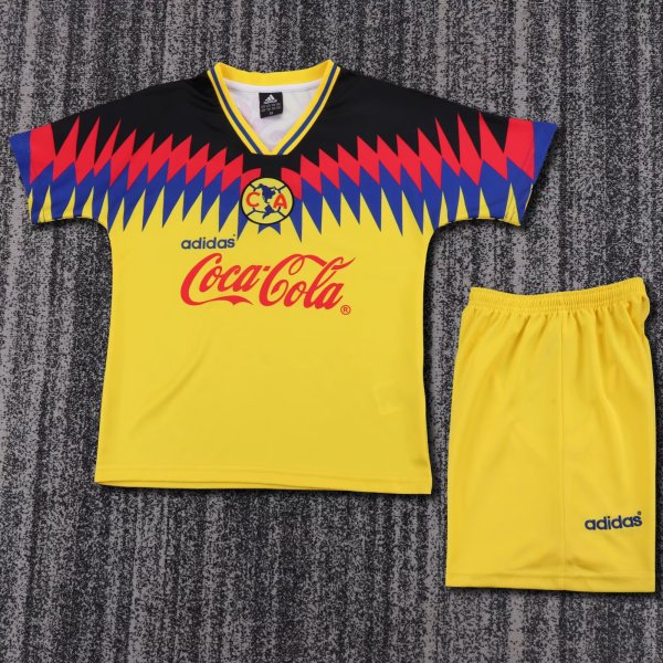 1995 Club America Home Retro Kids Soccer Jersey