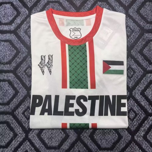 25-26 Palestine White Special Edition Fans Soccer Jersey