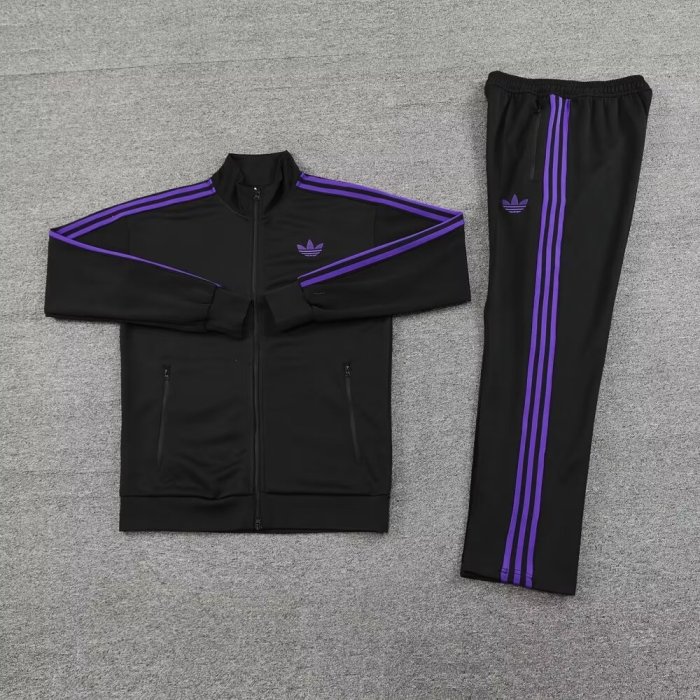 2024 AD Black Jacket Tracksuit