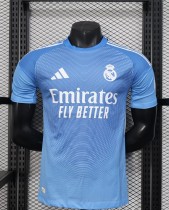 25-26 RMA Blue GoalKeeper Player Version Soccer Jersey