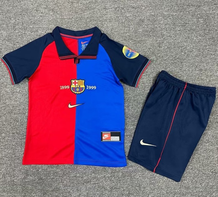 1999-2000 BAR Home Retro Kids Soccer Jersey