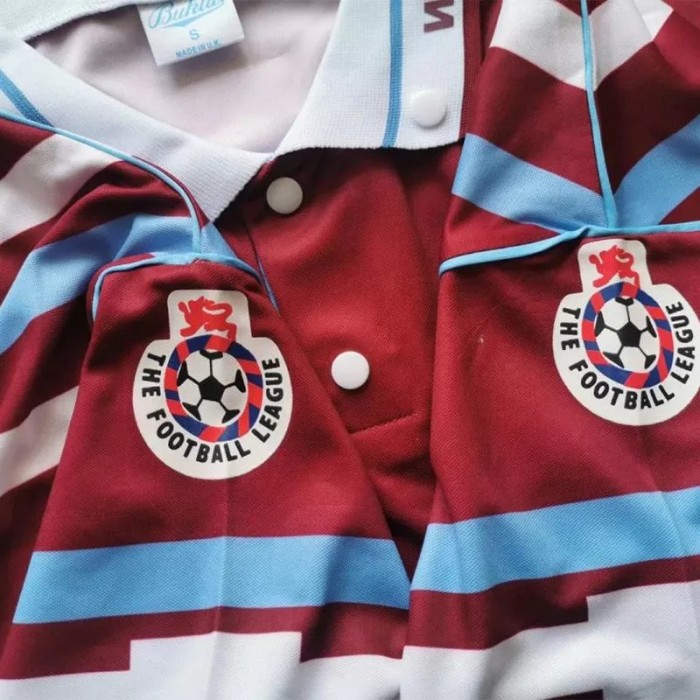 1991-1992 West Ham Home Retro Soccer Jersey