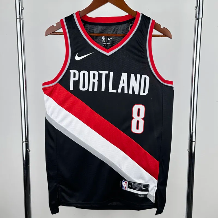 22-23 Trail Blazers AVDIJA #8 Black Top Quality Hot Pressing NBA Jersey