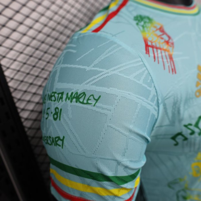 25-26 Aja× Blue Special Edition Player Version Soccer Jersey