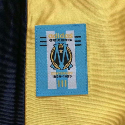 1998-1999 Marseille Away Yellow Retro Soccer Jersey