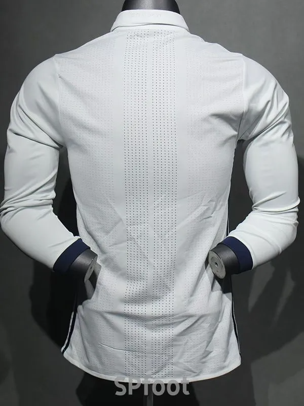 2016-2017 RMA Home Long Sleeve Player Version Retro Soccer Jersey 长袖球员