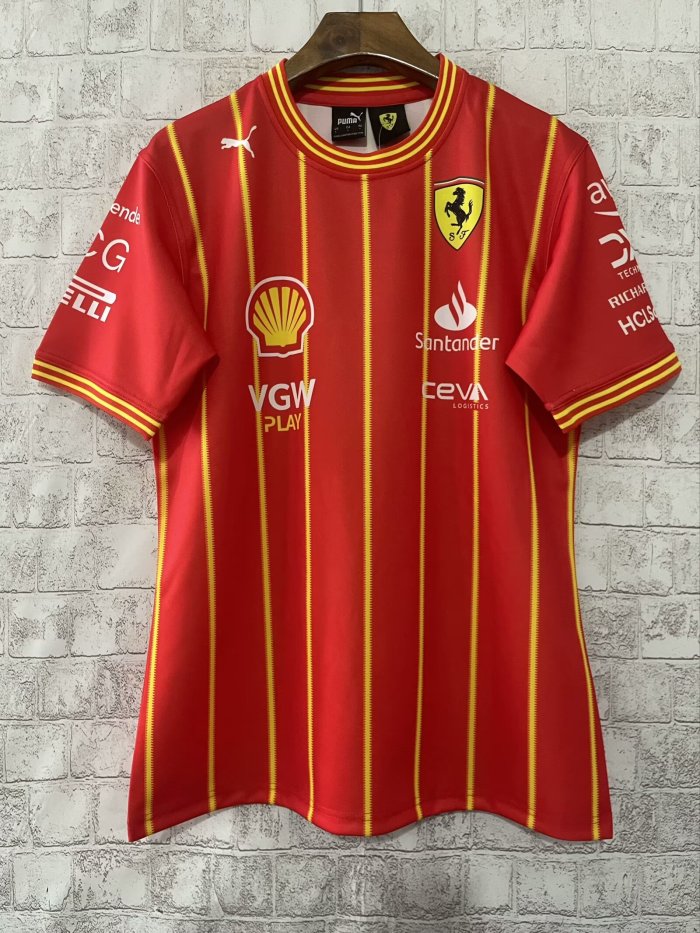 2024 F1 Ferrari New Pattern Short Sleeve Racing Suit