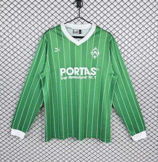 1988-1989 Werder Bremen Away Long Sleeve Retro Soccer Jersey