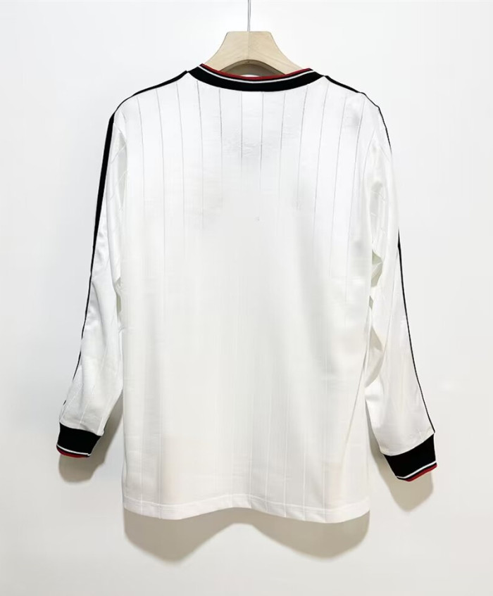 1983 Man Utd Away Long Sleeve Retro Soccer Jersey