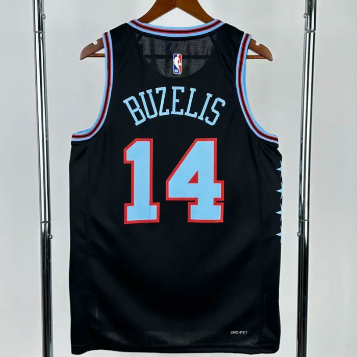 25-26 BULLS BUZELIS #14 Black City Edition Top Quality Hot Pressing NBA Jersey