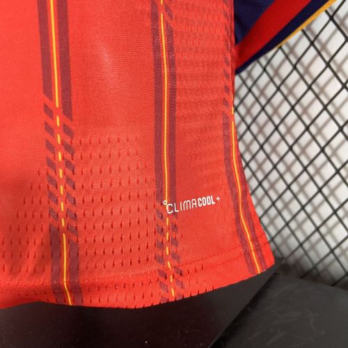 2026 World Cup Spain Home Long Sleeve Player Version Soccer Jersey*长袖球员