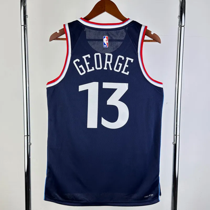 24-25 Clippers GEORGE #13 Navy Blue Away Top Quality Hot Pressing NBA Jersey
