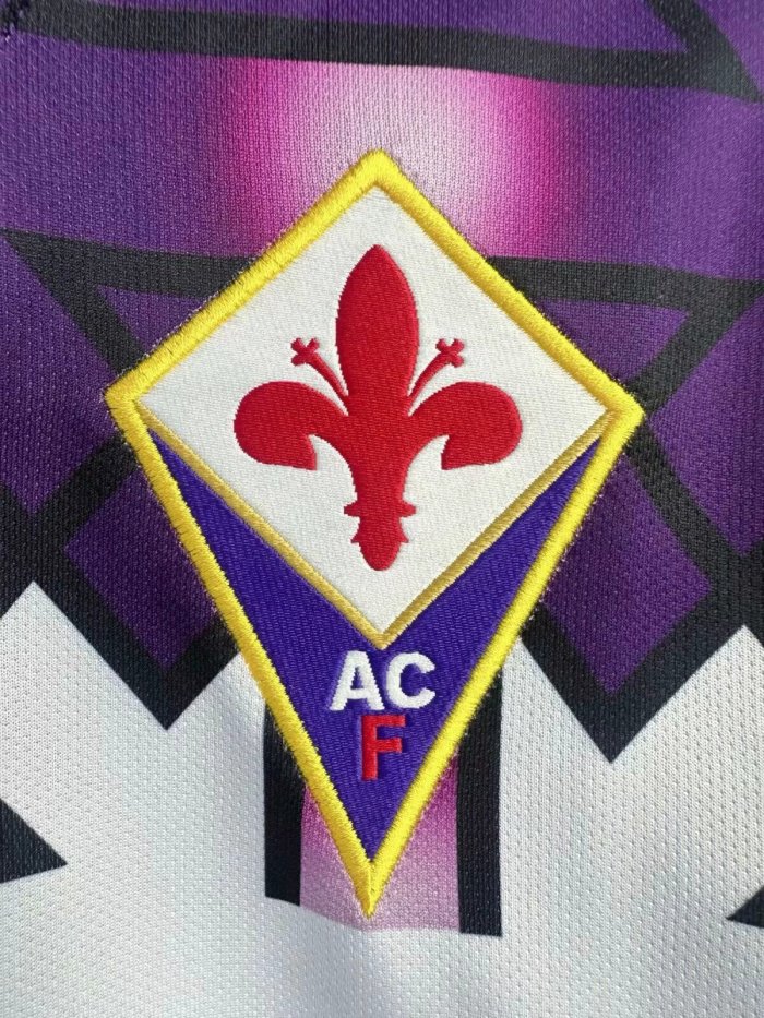 1992-1993 Fiorentina Away Retro Long Sleeve Soccer Jersey