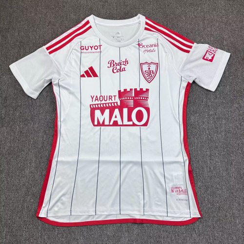 25-26 Stade Brestois Away Fans Soccer Jersey