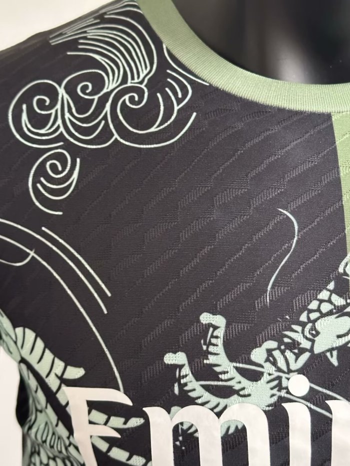 25-26 RMA Green Black Special Edition Player Version Training Shirts *龙纹