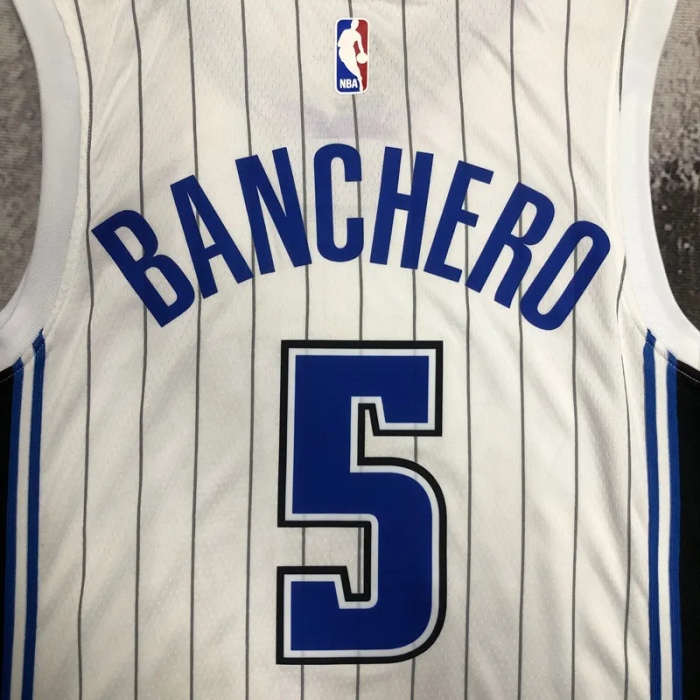 Magic BANCHERO #2 White Top Quality Hot Pressing NBA Jersey