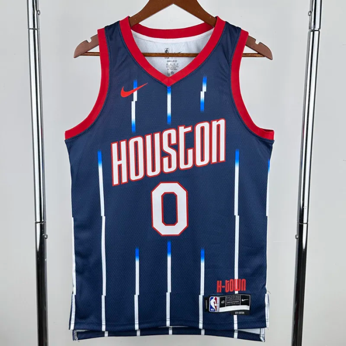 23-24 Rockets WESTBROOK #0 Royal blue City Edition Top Quality Hot Pressing NBA Jersey