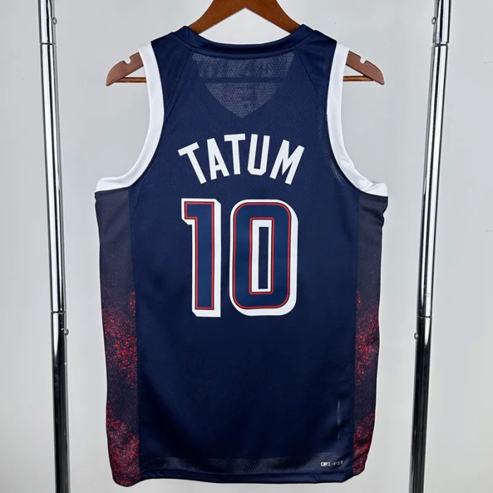 2024 Olympic Game USA TATUM # 10 Dark Blue Basketball Jersey