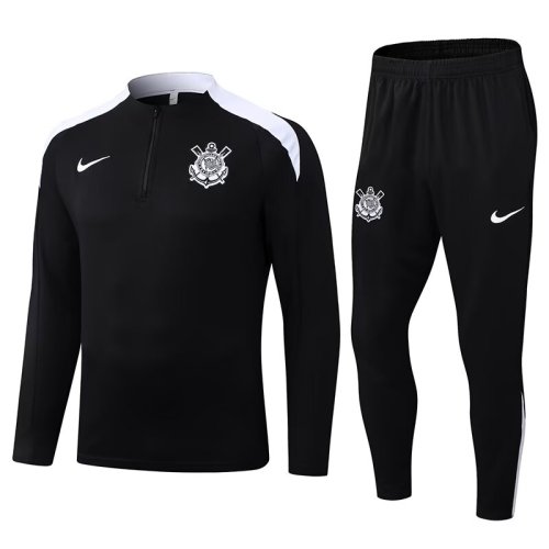 25-26 Corinthians High Quality Half Pull Tracksuit