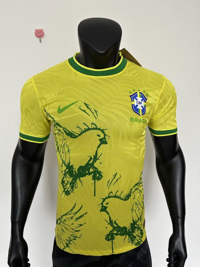 25-26 Brazil Yellow Special Edition Player Version Soccer Jersey