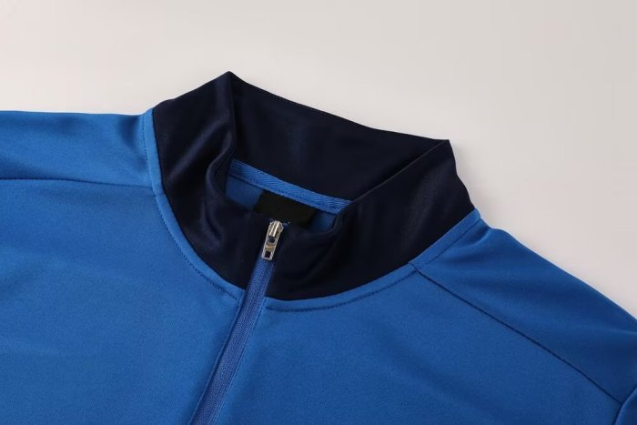 25-26 High Quality Half Pull Tracksuit— Blue 蓝色